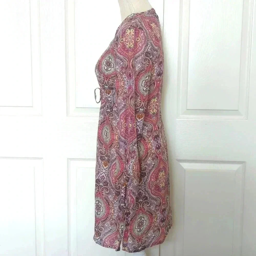 Athleta Paisley Pink and Brown Swim Cover up